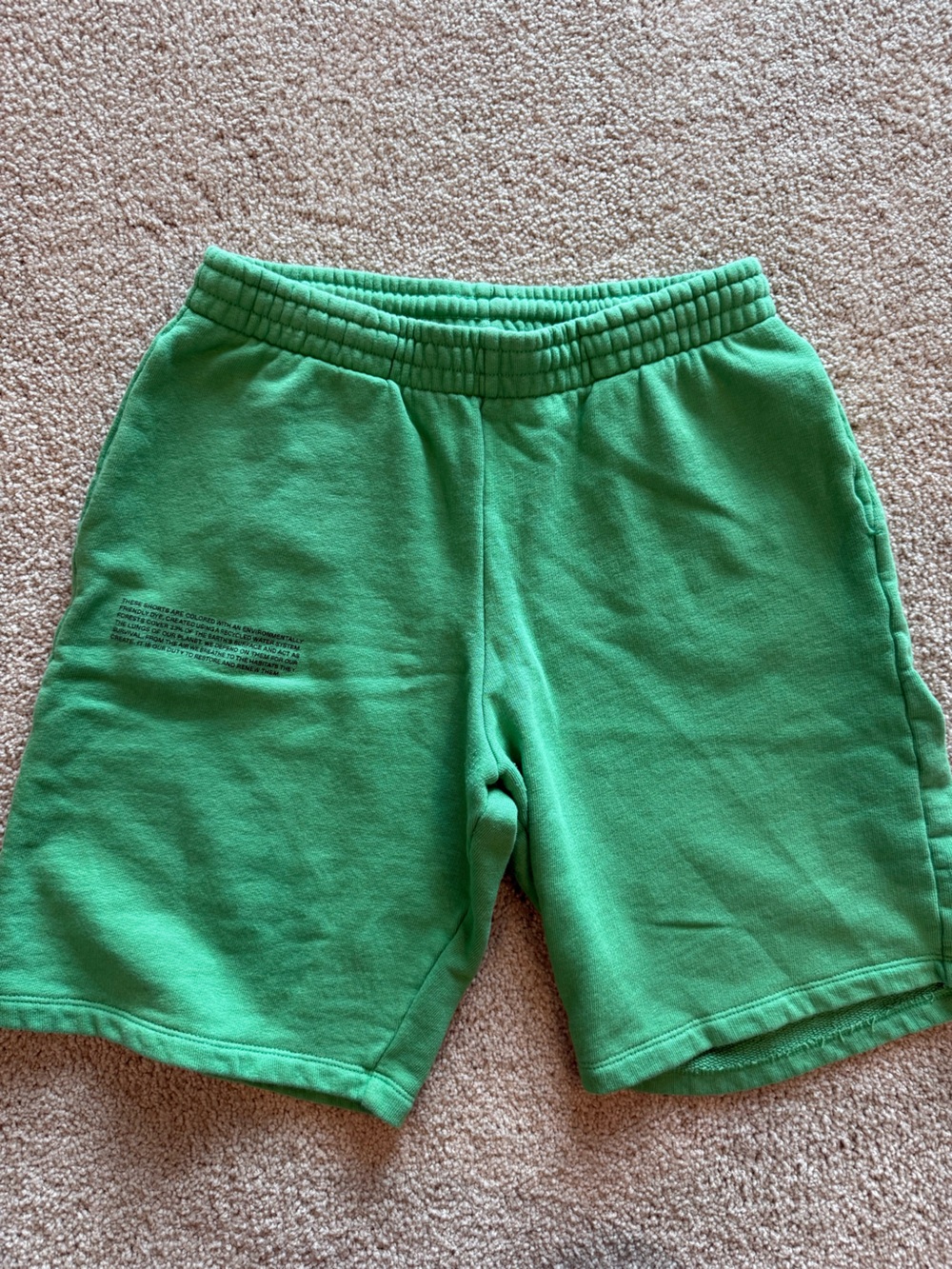 Pangaia Bright Green Elastic Waist Sweat Shorts